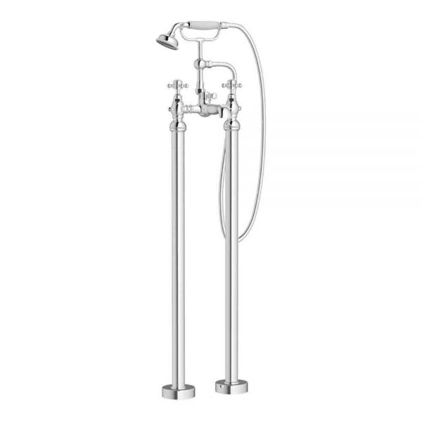 Moods Huron Chrome Floor Standing Bath Shower Mixer Tap