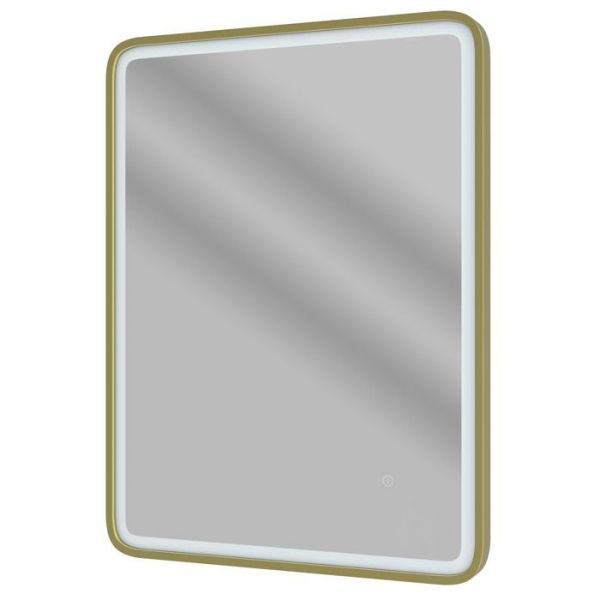 Moods Kyoto 800 x 600 Rectangular LED Mirror Brushed Brass