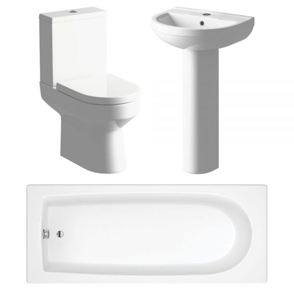 Moods Laura Toilet, Basin and 1700 Bath Bathroom Suite