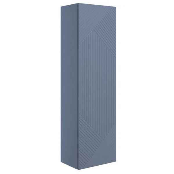 Moods Geo Smoke Blue Wall Hung Tall Bathroom Storage Unit