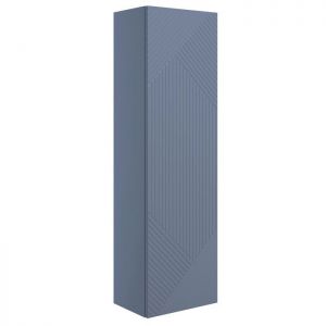 Moods Lined Smoke Blue Wall Hung Tall Bathroom Storage Unit