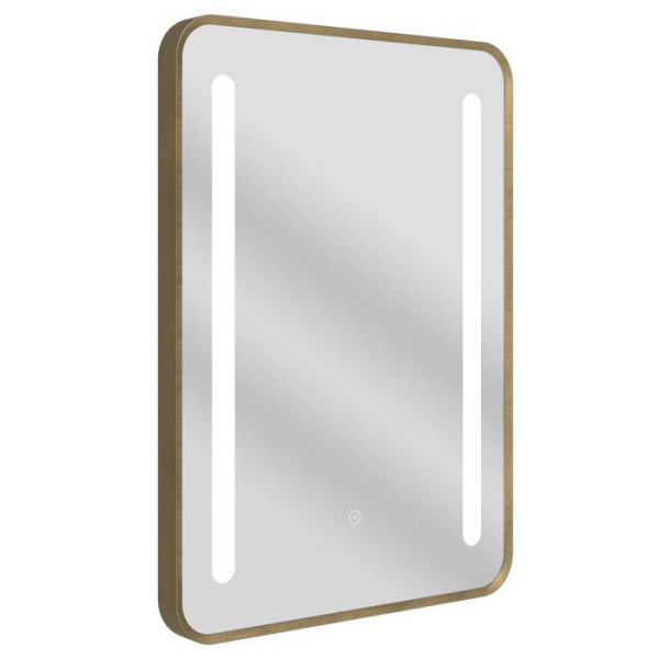 Moods Lux 700 x 500  Rectangular LED Mirror Brushed Bronze