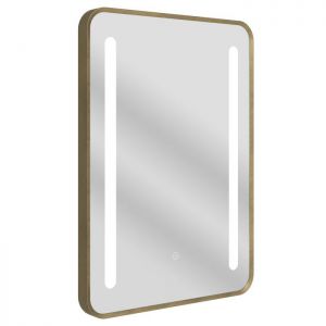 Moods Lux 700 x 500  Rectangular LED Mirror Brushed Bronze