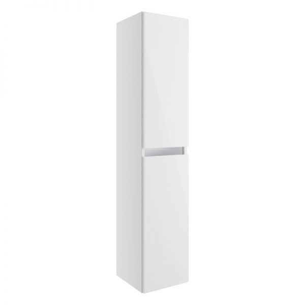 Moods Chelston White Gloss 300mm Two Door Tall Unit