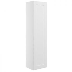 Moods Maybank Matt White Wall Hung Tall Bathroom Storage Unit