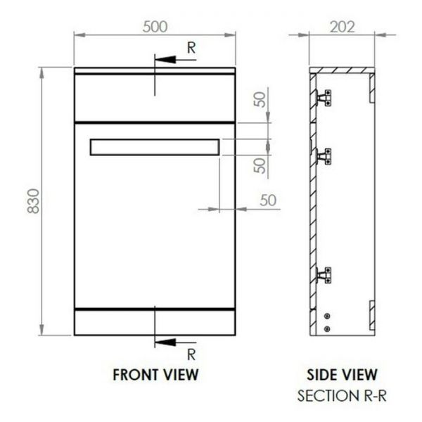 Moods Maybank 500 Matt White Toilet Unit #3