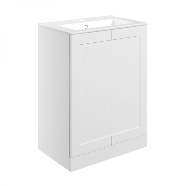 Moods Maybank 600 Matt White Floor Standing Vanity Unit and Basin