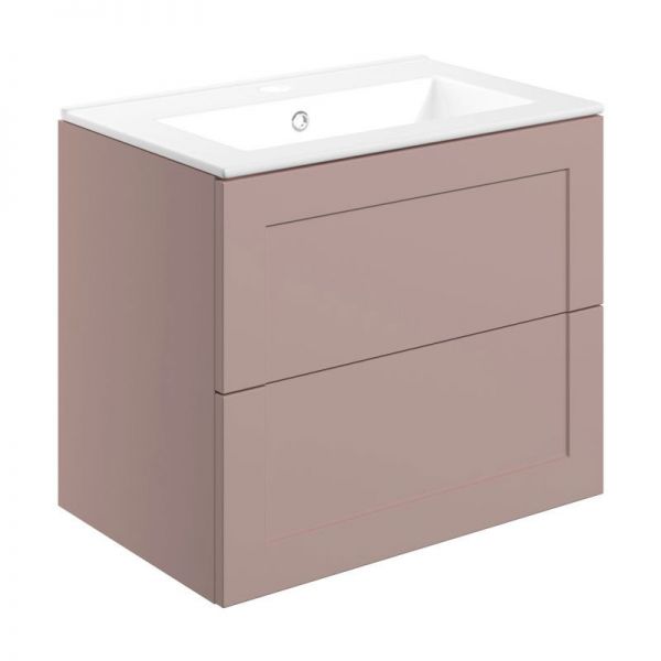 Moods Maybank 600 Matt Peony Wall Hung Vanity Unit and Basin