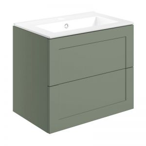 Moods Maybank 600 Reed Green Wall Hung Vanity Unit and Basin