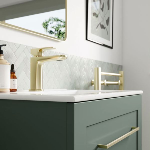 Moods Maybank 600 Reed Green Wall Hung Vanity Unit and Basin #3