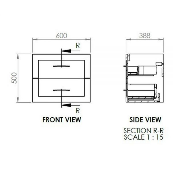 Moods Maybank 600 Reed Green Wall Hung Vanity Unit and Basin #5