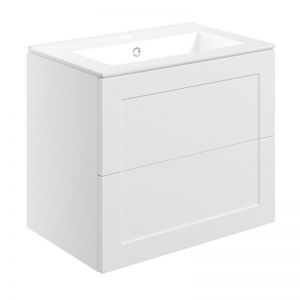 Moods Maybank 600 Matt White Wall Hung Vanity Unit and Basin