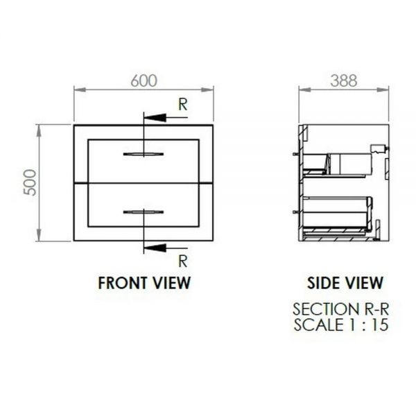 Moods Maybank 600 Matt White Wall Hung Vanity Unit and Basin #2