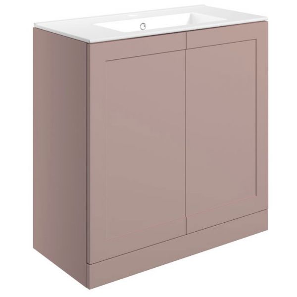 Moods Maybank 800 Matt Peony Floor Standing Vanity Unit and Basin