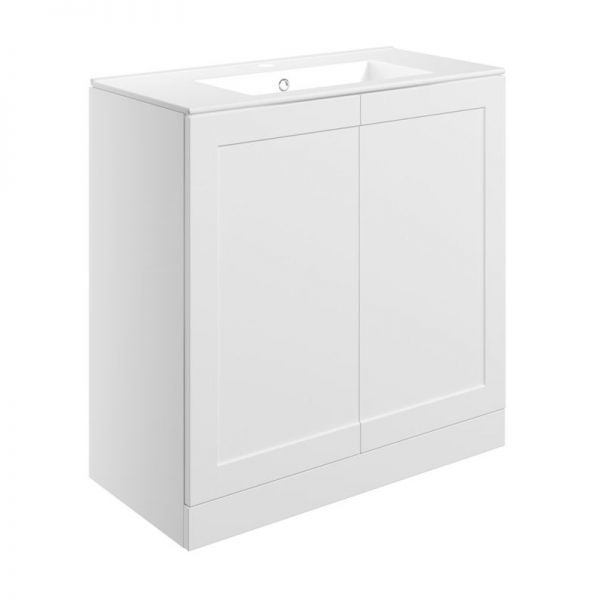 Moods Maybank 800 Matt White Floor Standing Vanity Unit and Basin