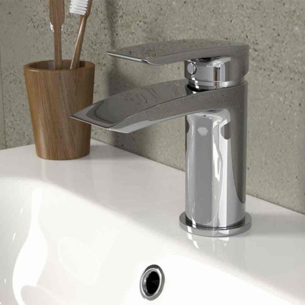 Moods Pecos Chrome Mini Basin Mixer Tap with Waste #2