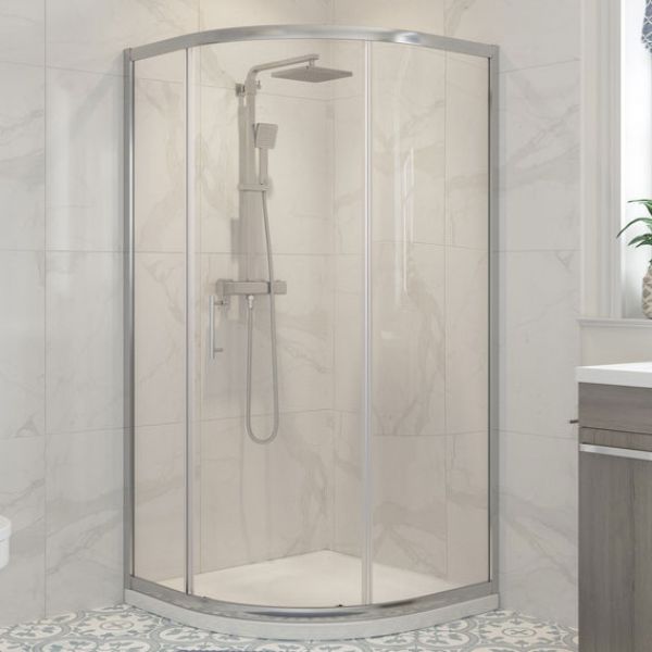 Moods Reflex Tide 900 x 900 Single Door Quadrant Shower Enclosure ... - Power Shower Enclosure