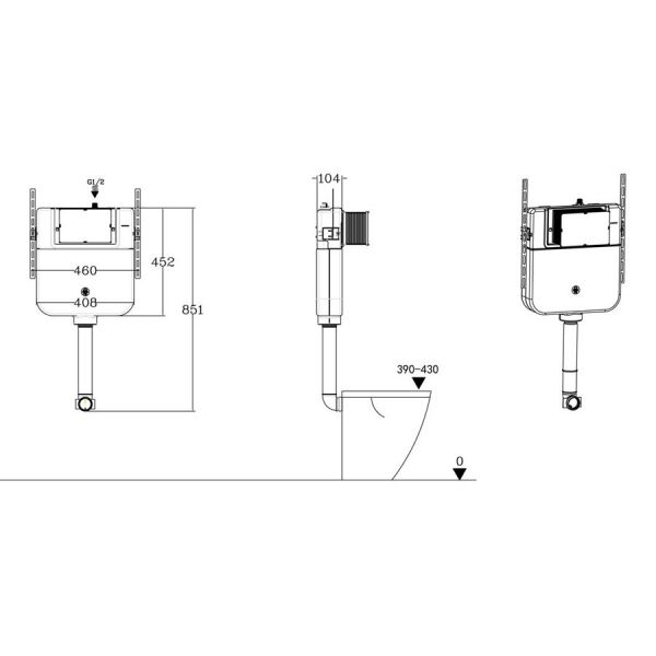 Moods Slim Concealed Cistern #2
