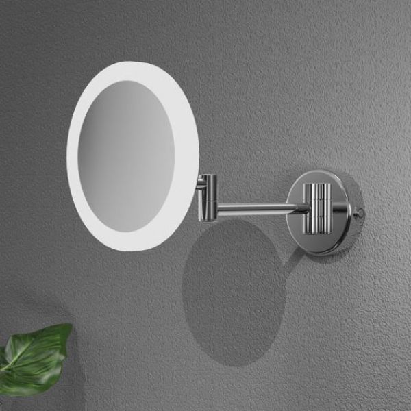 Moods Soar Round LED Cosmetic Mirror Chrome
