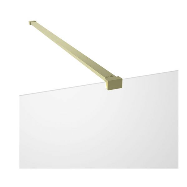 Moods Splash Brushed Brass 8mm Wet Room Panel 500 Wide #2