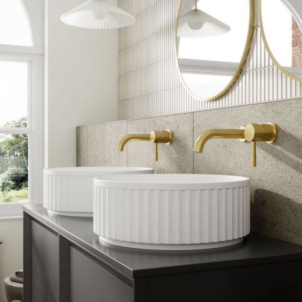Moods Stream Matt Clay 1200 Wall Mounted Vanity Unit and Worktop #3
