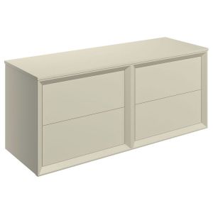 Moods Stream Matt Cotton 1200 Wall Mounted Vanity Unit and Worktop