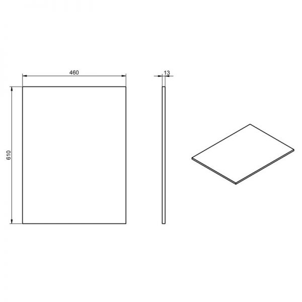 Moods Stream Matt Clay 600 Wall Mounted Vanity Unit and Worktop #4