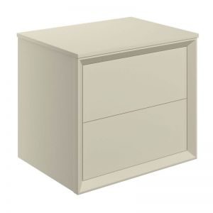 Moods Stream Matt Cotton 600 Wall Mounted Vanity Unit and Worktop