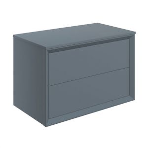 Moods Stream Matt Storm Blue 800 Wall Mounted Vanity Unit and Worktop