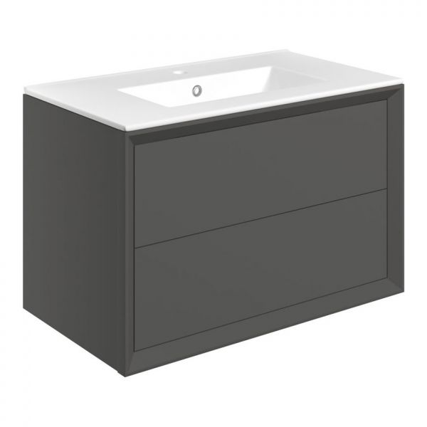 Moods Stream Matt Clay 800 Wall Mounted Vanity Unit and Basin
