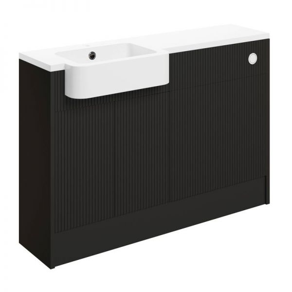 Moods Surface Graphite Grey 1242mm Basin and WC Unit Pack LH