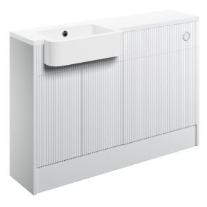 Moods Surface Matt White 1242mm Basin and WC Unit Pack LH