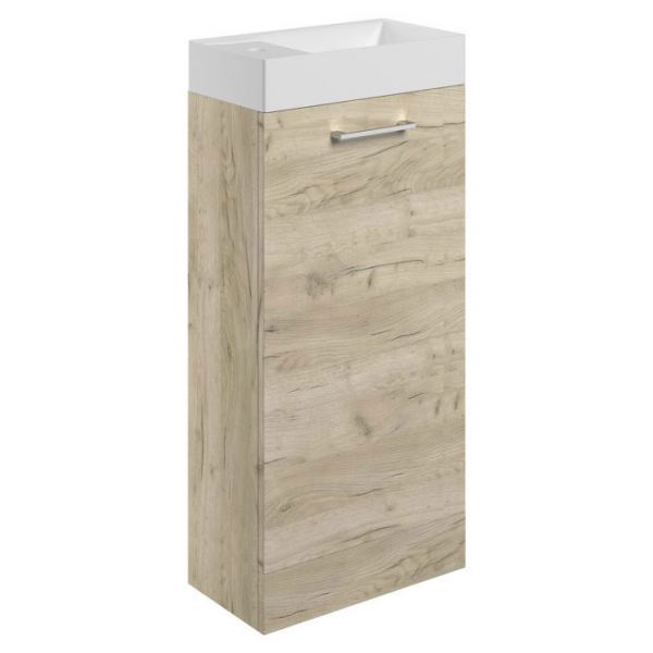 Moods Tempus 400 Oak Floor Standing Vanity Unit and Basin