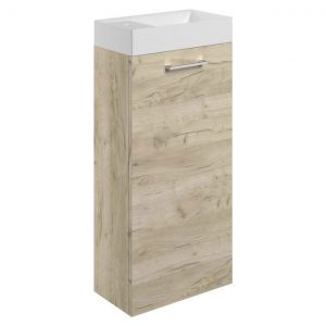 Moods Tempus 400 Oak Floor Standing Vanity Unit and Basin