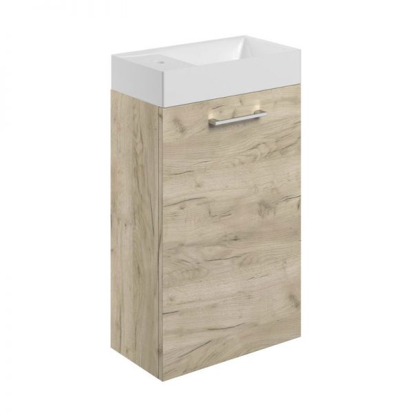 Moods Tempus 400 Oak Wall Hung Vanity Unit and Basin