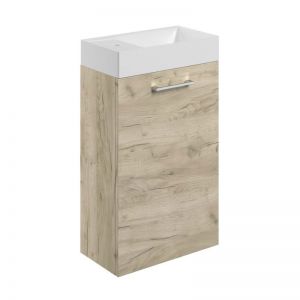 Moods Tempus 400 Oak Wall Hung Vanity Unit and Basin