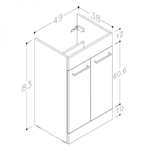 Moods Tempus Oak 500 Floor Standing Unit and Basin #2