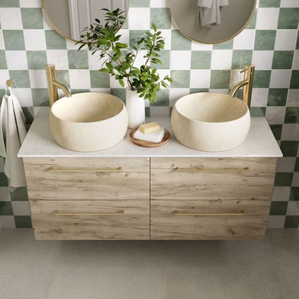 Moods Tempus Oak 500 Wall Mounted Unit and Basin #3