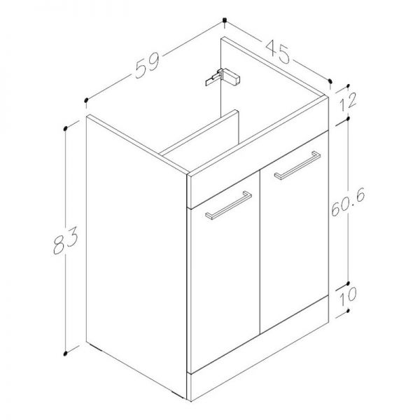 Moods Tempus Oak 600 Floor Standing Unit and Basin #2