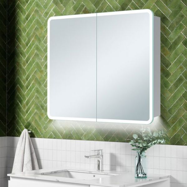 Moods Theo 700 x 600 Rectangular LED 2 Door Cabinet #2