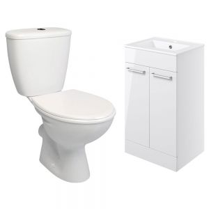 Moods Trade Toilet and 600mm Basin Unit Bathroom Suite