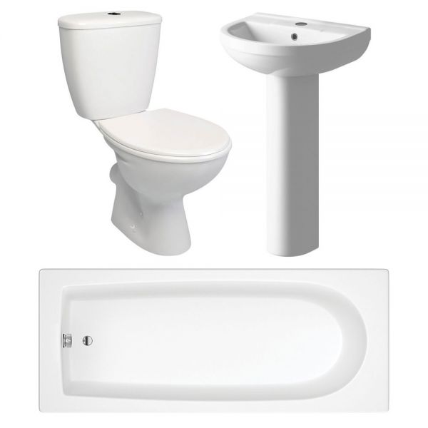 Moods Trade Toilet, Basin and 1600 Bath Bathroom Suite