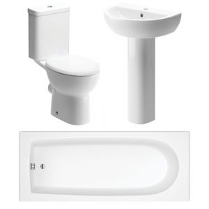 Moods Veneto Toilet, Basin and 1600 Bath Bathroom Suite