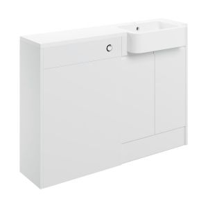 Moods Wembury White Gloss 1242mm Basin and WC Unit Pack RH