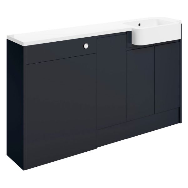 Moods Wembury Indigo Blue 1542mm Basin and WC Unit Pack RH