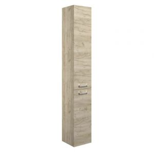 Moods Tempus Oak 350 Tall 2 Door Floor Standing Bathroom Storage Unit