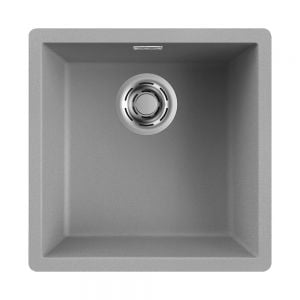 Reginox Multa Light Grey Single Bowl Granite Kitchen Sink 456 x 456mm