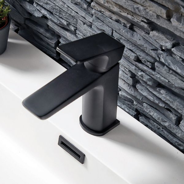 Apex Muro Black Mono Basin Mixer Tap #2