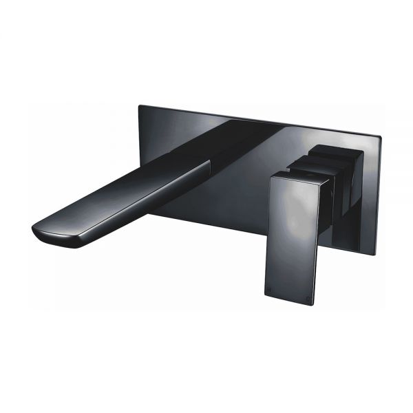 Apex Muro Black Wall Mounted Bath Filler Tap