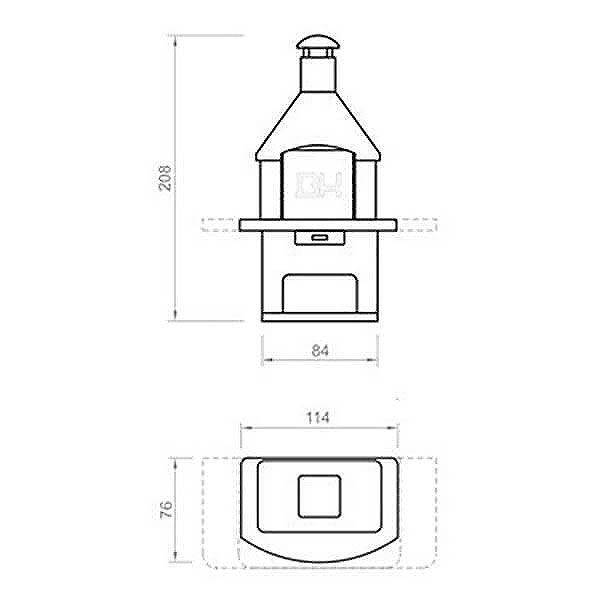 Callow Mussalla Masonry BBQ with Built in Rotisserie #3